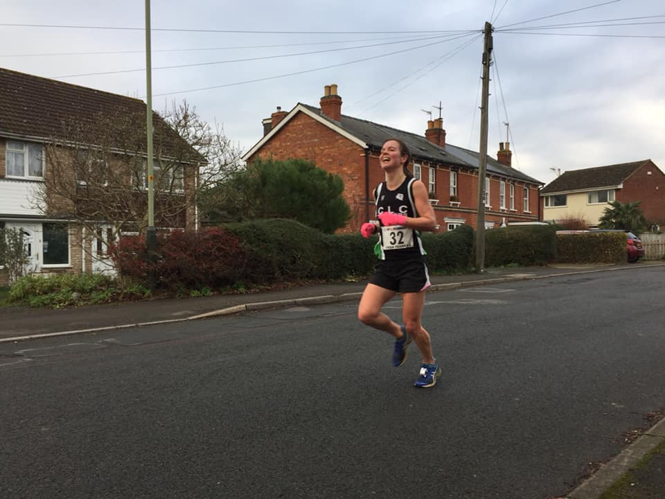 Rachael Cary finishing strongly