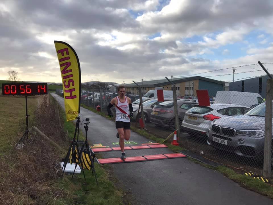 Gloucester AC’s Steve Kenyon comes home first in the Staverton 10, 2019